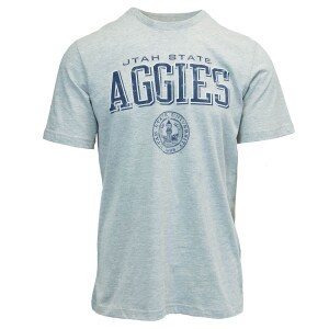 Utah State Aggies Presidential Seal Oxford Gray T-Shirt